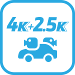 2 Channel Recording - True 4K UHD Front + True 2.5K QHD HDR Rear Recording